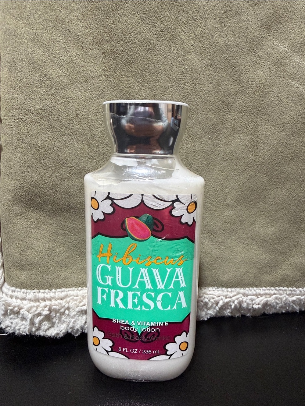 Bath & Body Works Hibiscus Guava Fresca Body Lotion - Teal & Burgundy